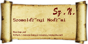 Szomolányi Noémi névjegykártya