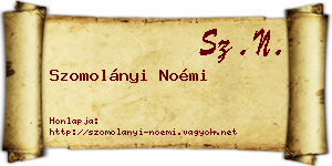 Szomolányi Noémi névjegykártya